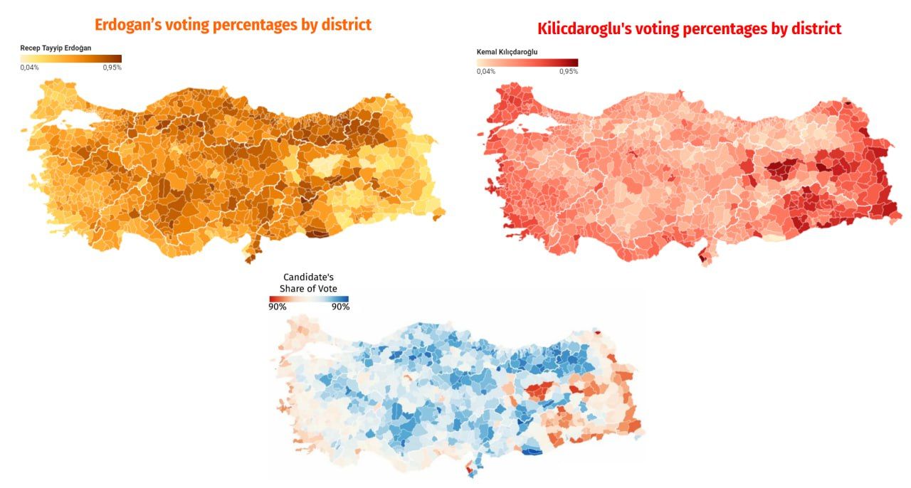 Карта голосования в турции