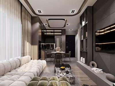 Уютный новый проект с планировками 1+1 и 2+1 в районе Оба