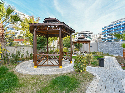 Дуплекс 2+1 с видом на горы и бассейн в районе Каргыджак