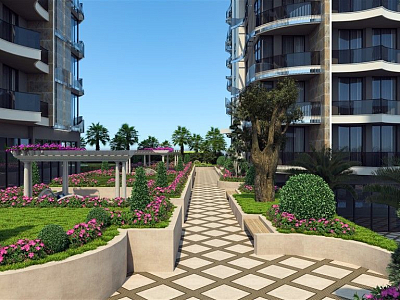 Апартаменты 1+1 на стадии строительства в элитном ЖК, район Тосмур