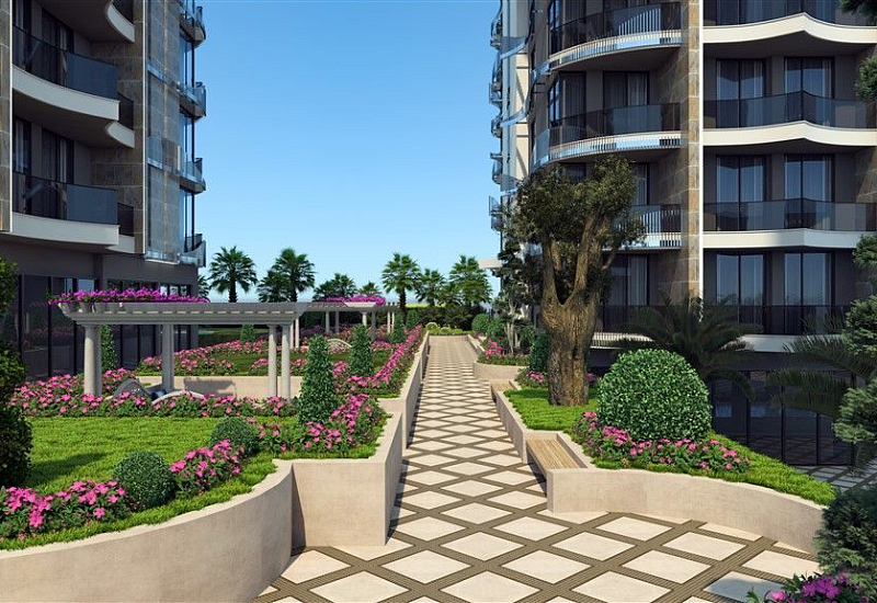 Апартаменты 1+1 на стадии строительства в элитном ЖК, район Тосмур