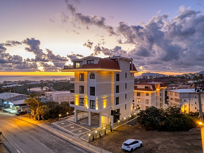 Светлые апартаменты 1+1 с видом на море в районе Кестель