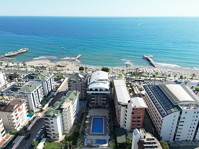 Апартаменты 1+1 в аренду на первой береговой линии в районе Оба