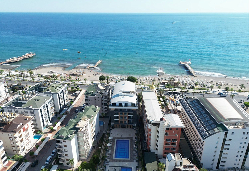 Апартаменты 1+1 в аренду на первой береговой линии в районе Оба