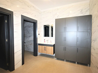 Апартаменты 1+1 в аренду в новом жилом комплексе с видом на бассейн в Махмутларе