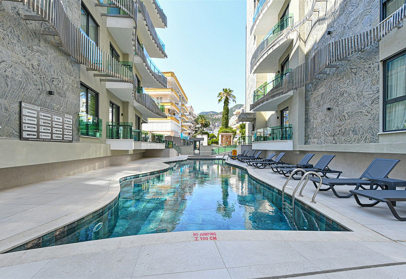 Апартаменты 1+1 в самом центре Аланьи в 120 метрах от моря