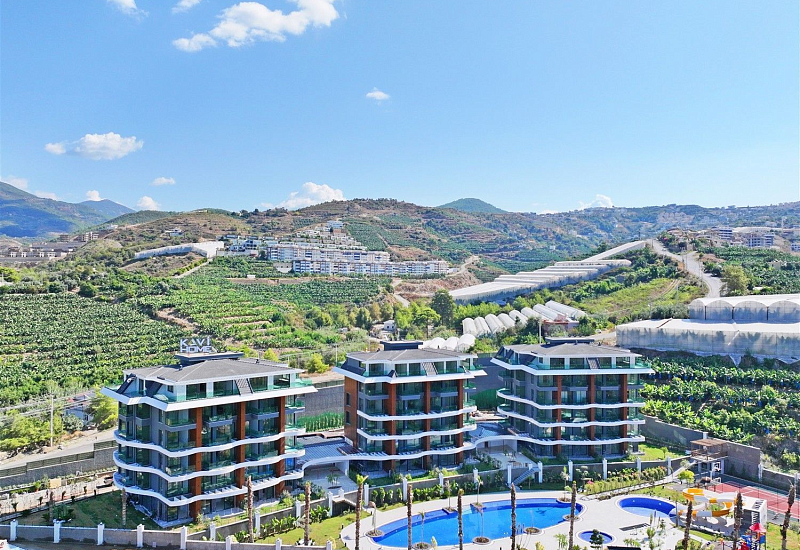 Готовые садовые и верхнеэтажные дуплексы 2+1 и 3+1 в районе Каргыджак