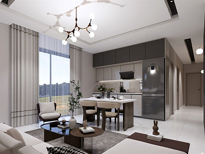 Новые апартаменты 1+1, 2+1 и 4+1 в 650 метрах от моря в районе Клеопатра