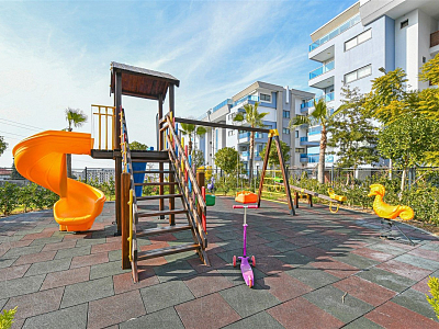 Дуплекс 2+1 с видом на горы и бассейн в районе Каргыджак