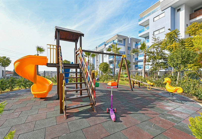 Дуплекс 2+1 с видом на горы и бассейн в районе Каргыджак