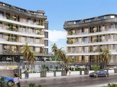 Уютный новый проект с планировками 1+1 и 2+1 в районе Оба