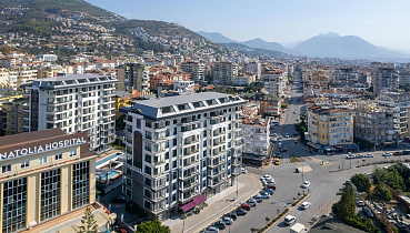 Стильная квартира 1+1 с мебелью в центре Алании