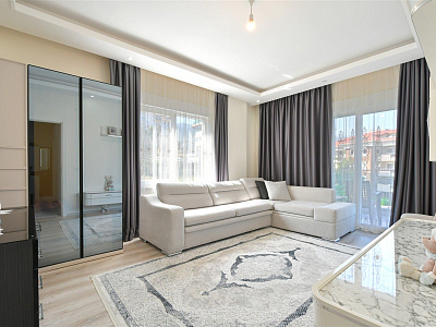 Меблированная квартира 2+1 с отдельной кухней в районе Оба