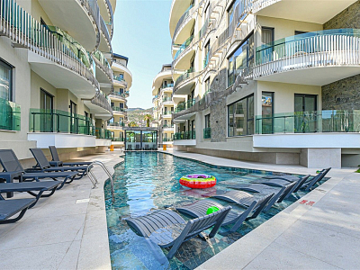 Апартаменты 1+1 в самом центре Аланьи в 120 метрах от моря